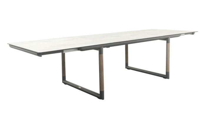 BASTINGAGE - Table de repas d'extérieur extensible gris LES JARDINS
