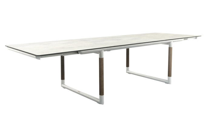 BASTINGAGE - Table de repas d'extérieur extensible blanc LES JARDINS