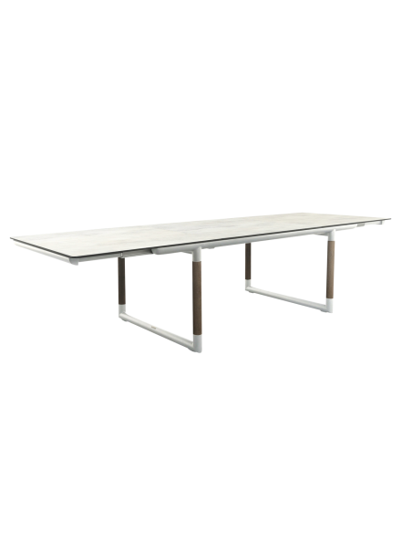 BASTINGAGE - Table de repas d'extérieur extensible blanc LES JARDINS