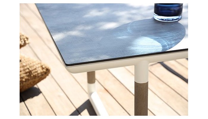 BASTINGAGE - Table de repas d'extérieur extensible blanc LES JARDINS