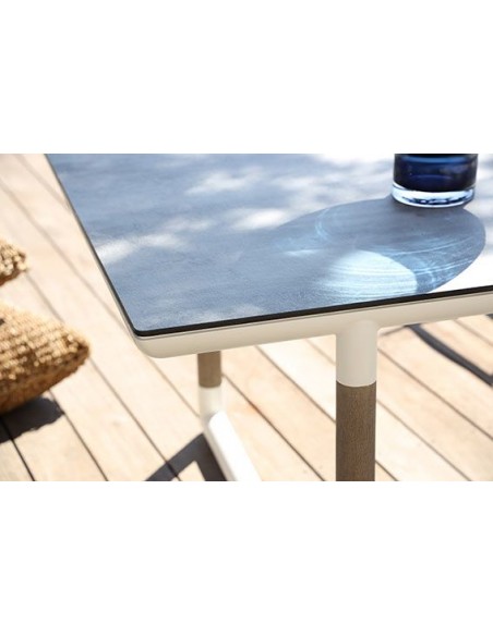 BASTINGAGE - Table de repas d'extérieur extensible blanc LES JARDINS