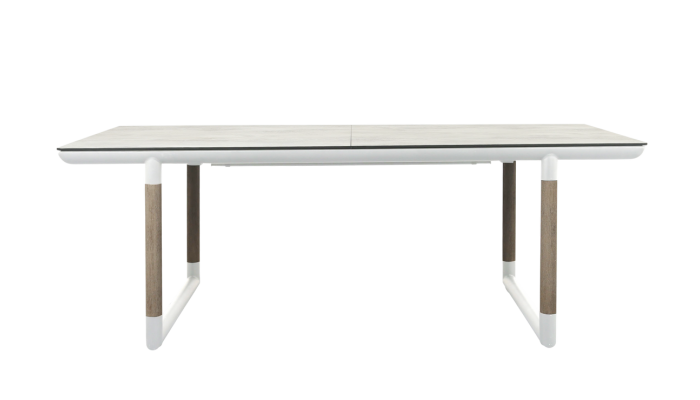 BASTINGAGE - Table de repas d'extérieur extensible blanc LES JARDINS