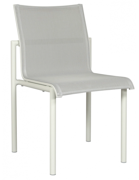 BASTINGAGE - Lot de 4 chaises d'extérieur blanc LES JARDINS
