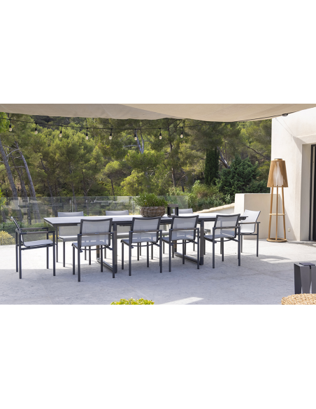 BASTINGAGE - Chaise d'extérieur gris LES JARDINS