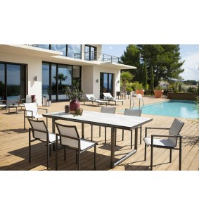 BASTINGAGE - Chaise d'extérieur gris LES JARDINS 2