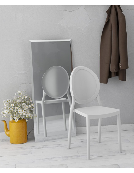 EON - Chaise en polypropylène empilable (lot de 2) en 5 coloris