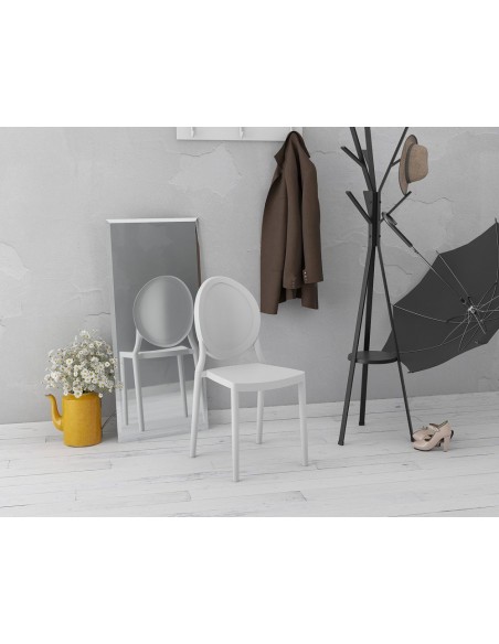 EON - Chaise en polypropylène empilable (lot de 2) en 5 coloris