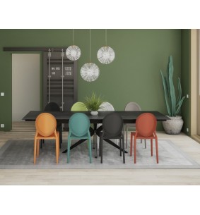 EON - Chaise en polypropylène empilable (lot de 2) en 5...