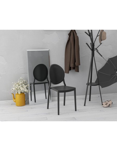 EON - Chaise en polypropylène empilable (lot de 2) en 5 coloris