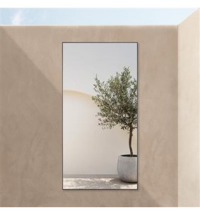 LUZ - Miroir outdoor XXL encadrement noir