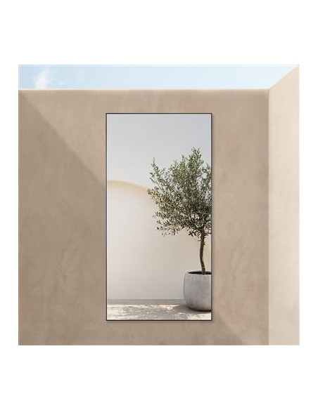 LUZ - Miroir outdoor XXL encadrement noir