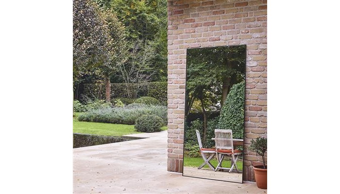 LUZ - Miroir outdoor XXL encadrement noir