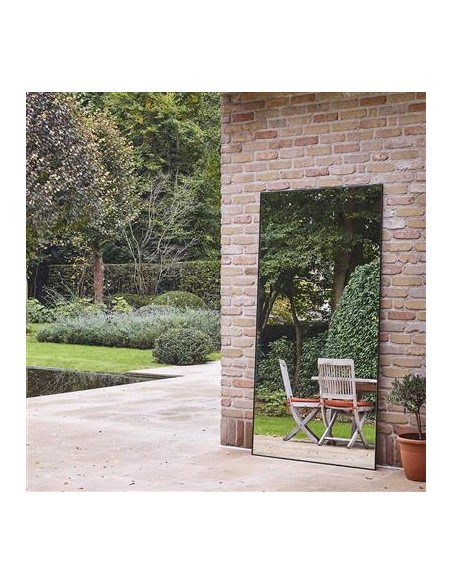 LUZ - Miroir outdoor XXL encadrement noir