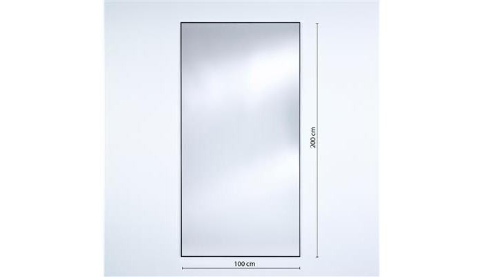 LUZ - Miroir outdoor XXL encadrement noir