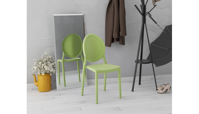 EON - Chaise en polypropylène empilable (lot de...
