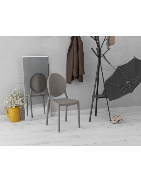 EON - Chaise en polypropylène empilable (lot de 2) en 5 coloris