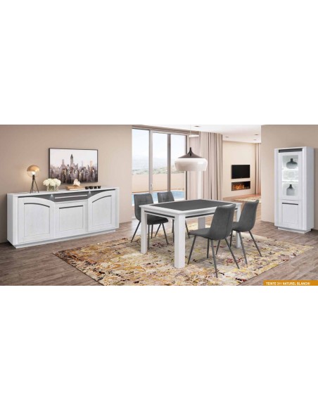 IBIZA - Table tonneau 2 allonges papillon de 45 cm 2 coloris