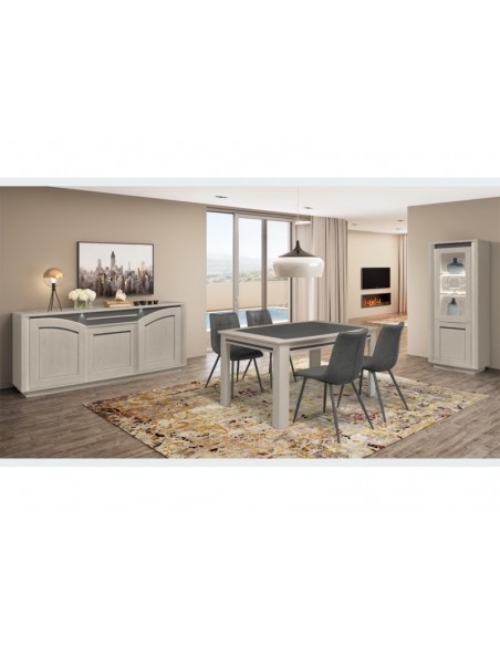 IBIZA - Table tonneau 2 allonges papillon de 40 cm 2 coloris