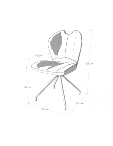NEW JERSEY - Chaise pivotante taupe