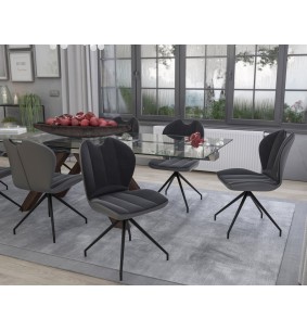 NEW JERSEY - Chaise pivotante anthracite