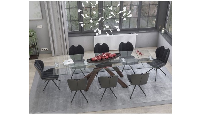 NEW JERSEY - Chaise pivotante anthracite