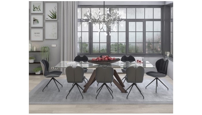 NEW JERSEY - Chaise pivotante anthracite