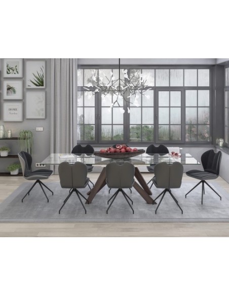 NEW JERSEY - Chaise pivotante anthracite