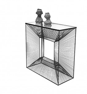 FIL - Console métal et verre 