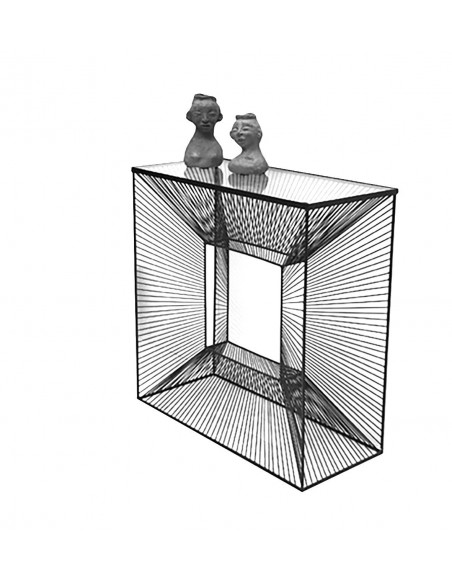 FIL - Console métal et verre 
