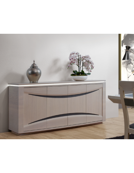 IBIZA - Enfilade 4 portes avec led 