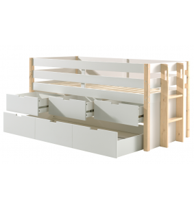JUNIOR - Lit pour couchage 90x200 et gigogne 