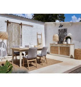 VOYAGE - Chaise tissu Taupe 2
