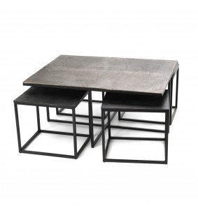 Set tables basses aluminium 