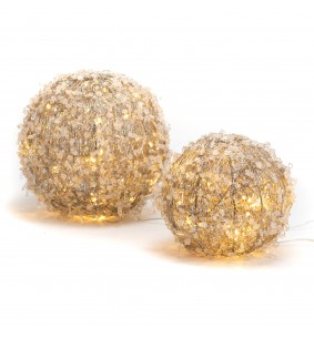 Boule LED D15 cm avec prise 2