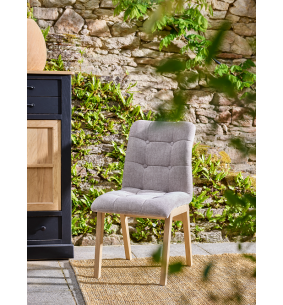 VOYAGE - Chaise tissu Taupe