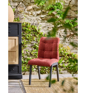 VOYAGE - Chaise tissu brique