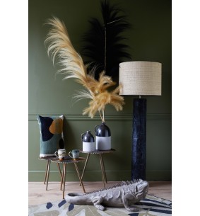 Lampadaire Ilan noir rabane