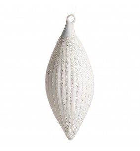 Boule ZIMA H12 cm blanc