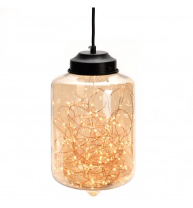Suspension LED Hauteur 27 cm ambre