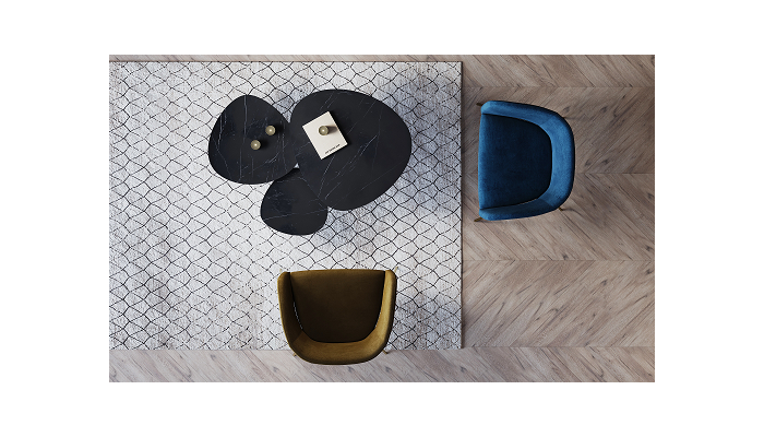 AXIO - Set de 3 tables marbre noir