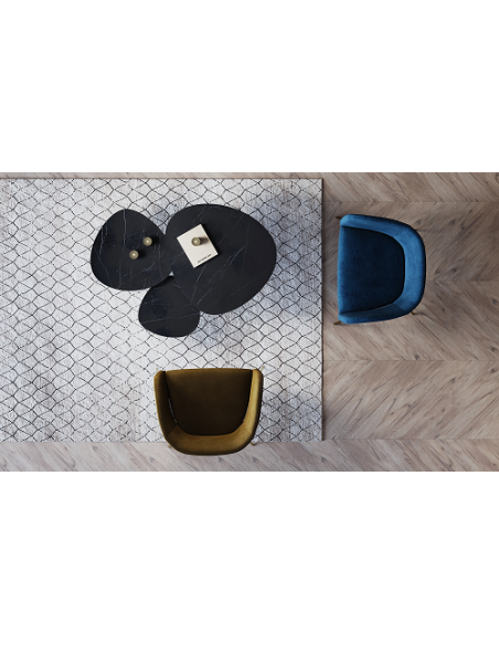 AXIO - Set de 3 tables marbre noir