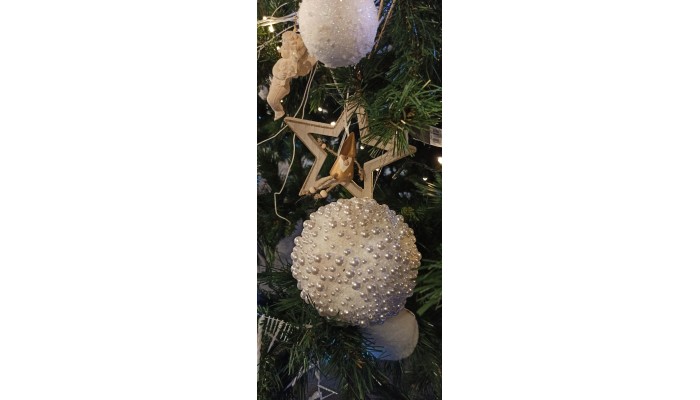 Suspension étoile de Noël gold