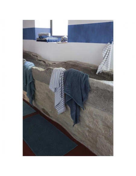 Tapis de bain ENZO vert de gris
