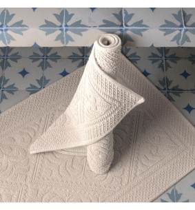 Tapis de bain ENZO craie