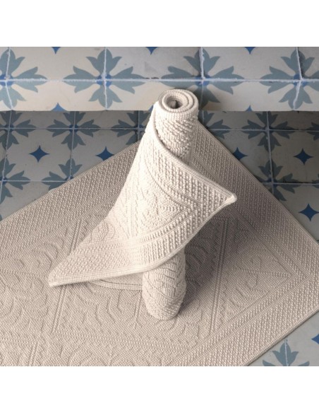 Tapis de bain ENZO craie