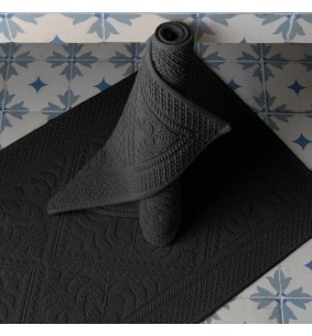 Tapis de bain ENZO carbone 2