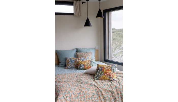 ALBAN - Plaid amande 135 X 200