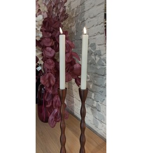 DELUXE - Bougie LED crème D. 2,2 cm hauteur 24 cm 2