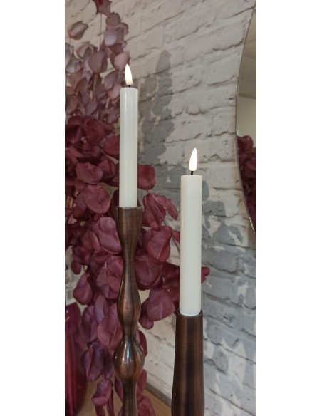 DELUXE - Bougie LED crème D. 2,2 cm hauteur 24 cm