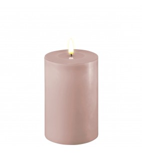 DELUXE - Bougie LED rose D.10 cm hauteur 15 cm